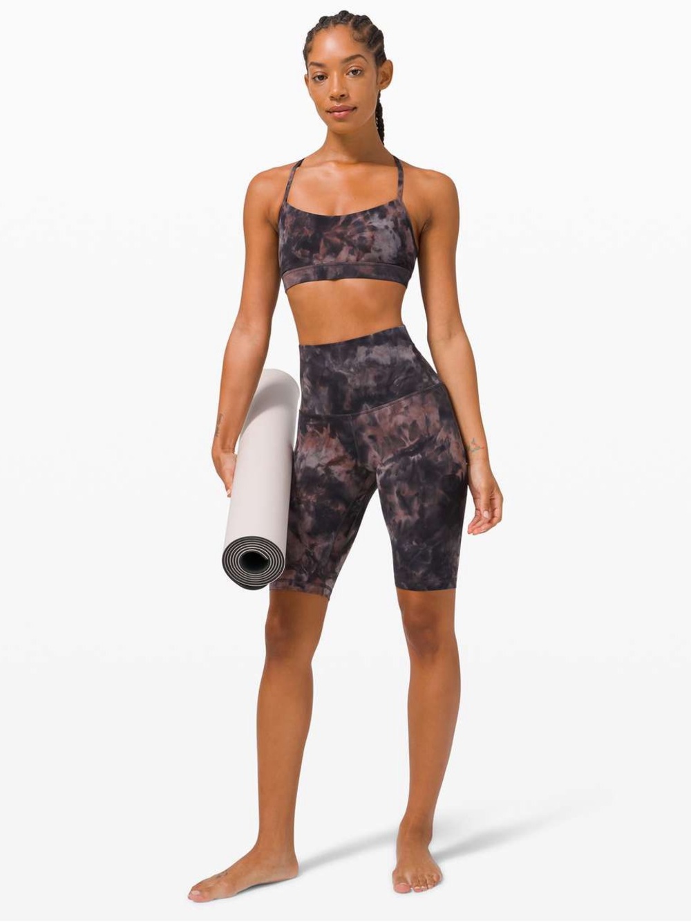 86. Lululemon Flow Y Bra Nulu Bra Diamond Dye size 4 - Picture 3 of 8